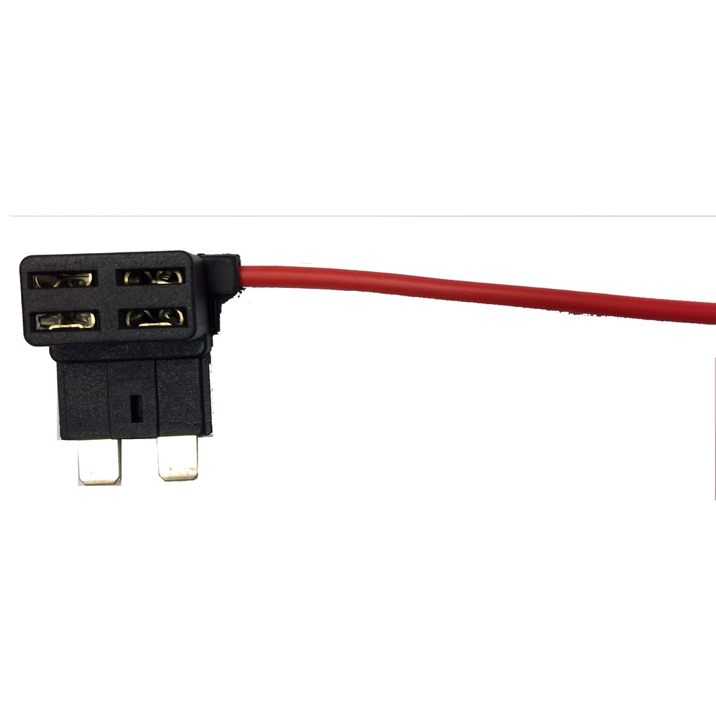 Mini Fuse Adaptor - 18 Ga Red, Butt Connector - 1/pack