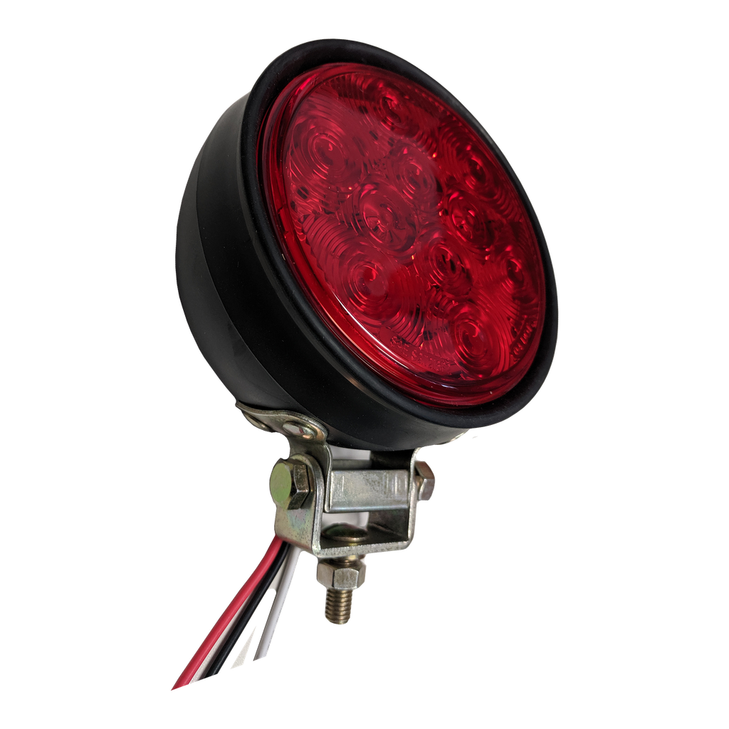 [AXL4000-10R] LED 4" Rd 10-dio STT Red Lamp in Rubber Housing