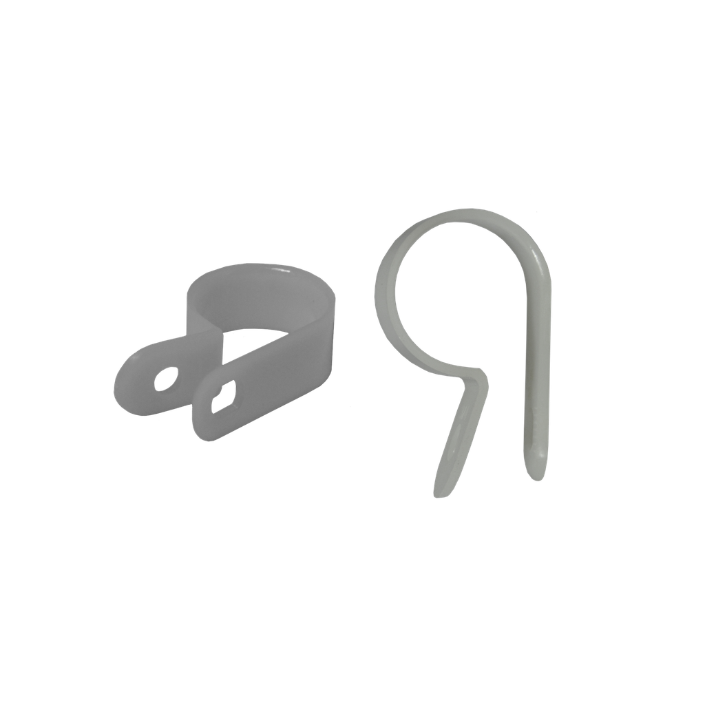 [CLW58-50] Nylon Cable Clamps White 5/8" Dia 1/2" W - 50/pack