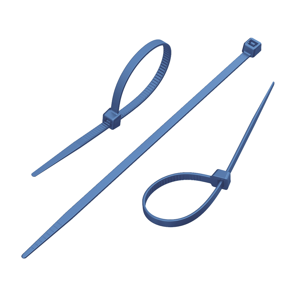 [CTBU0840-100] 8" Blue Cable Ties 40 lbs - 100/pack
