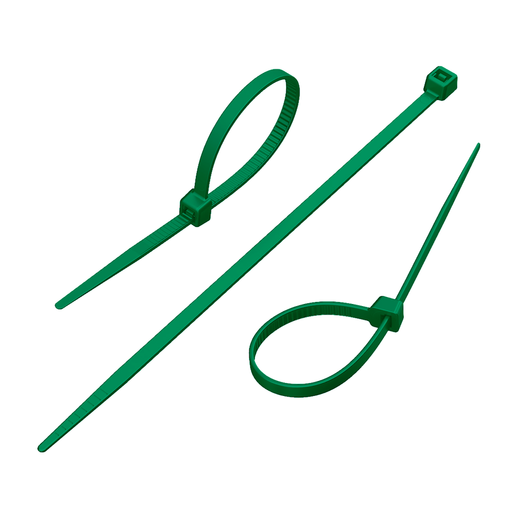 [CTG0840-100] 8" Green Cable Ties 40 lbs - 100/pack