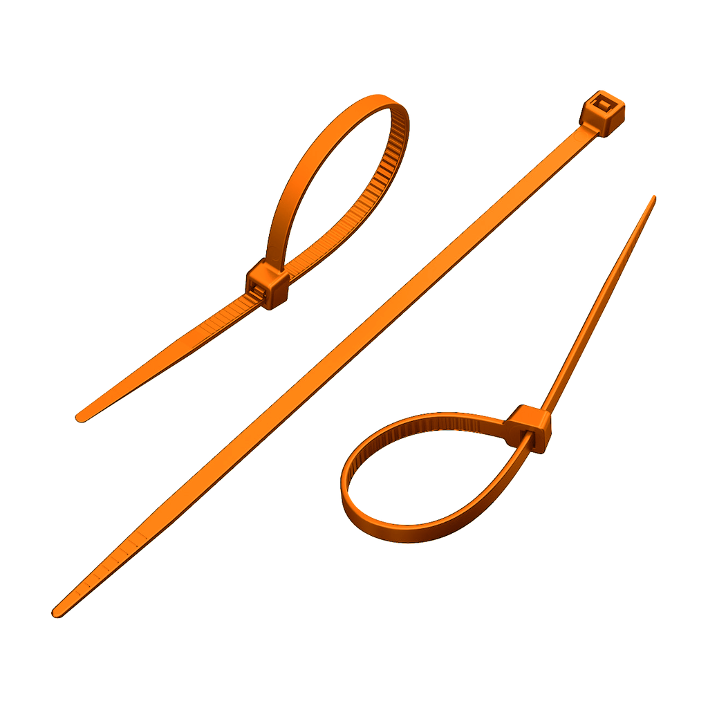 [CTO0840-100] 8" Orange Cable Ties 40 lbs - 100/pack