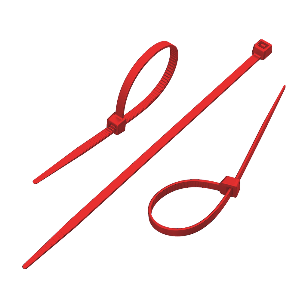 [CTR0840-100] 8" Red Cable Ties 40 lbs - 100/pack