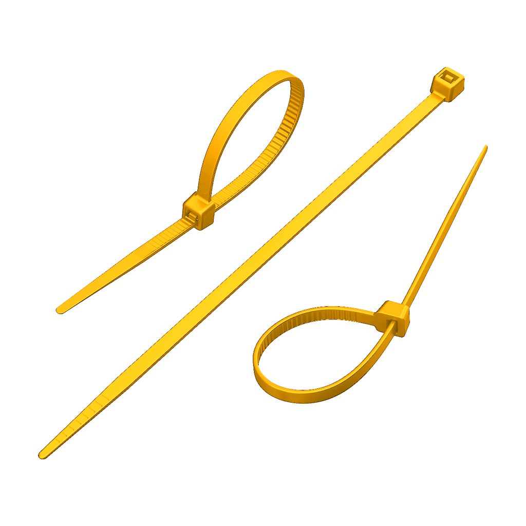 [CTY0840-100] 8" Yellow Cable Ties 40 lbs - 100/pack