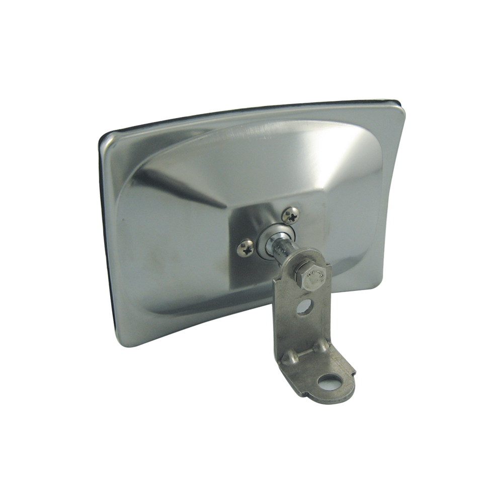[CX544SS] 5"x4" Rect SS Centre Mount Convex Mirror w/ L Bracket