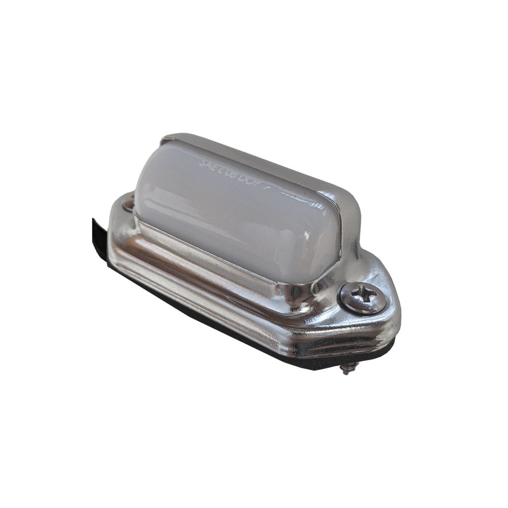 [DL2020P] Rect. License/Utility/Dome Light w/ Chrome Plated Steel Bezel