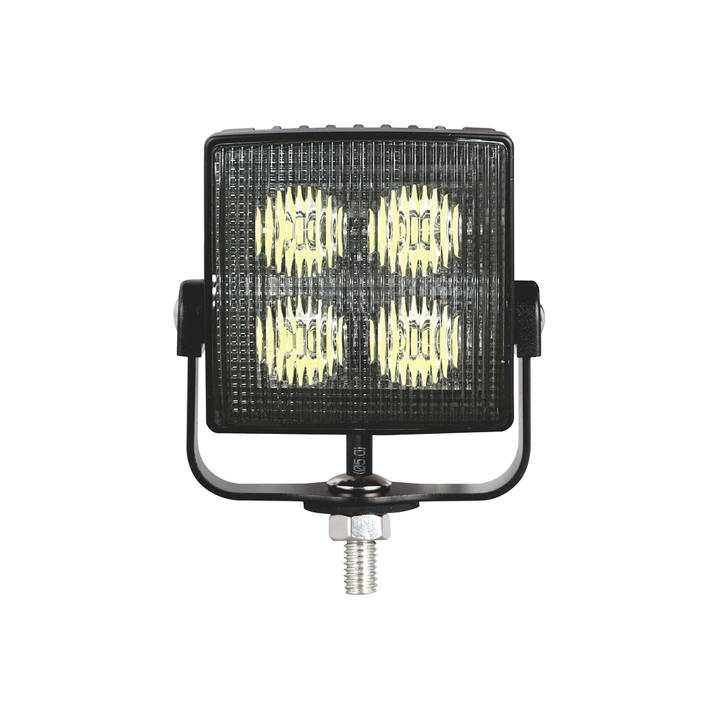 3" x 3" Clear Lens LED Warning Light Bracket Mount - Red