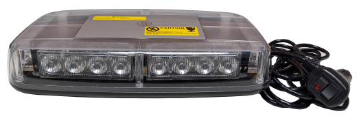 [E-2011ABM] 11" Clear Lens Amber/Blue LED Warning Light Bar Magnetic Mount