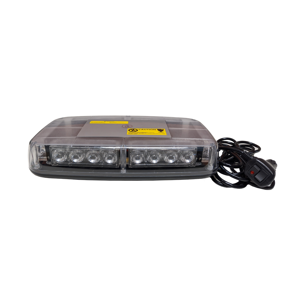 [E-2011ACM] 11" Clear Lens Amber LED Warning Light Bar Magnetic Mount