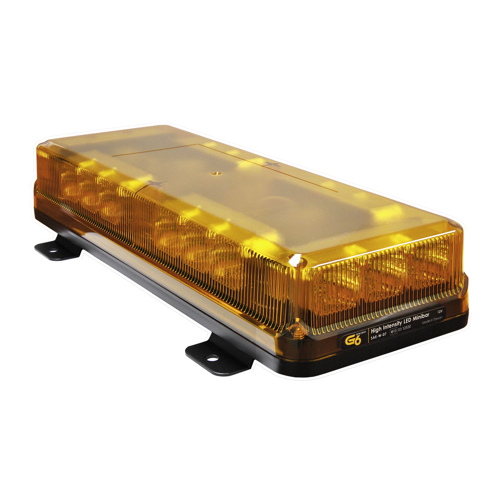 [E-2163A] 16.5" Amber LED Warning Light Bar (w/ Rotating Flash) Bracket Mount