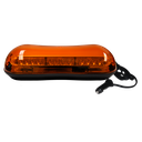 16.5" Amber LED Warning Light Bar Amber Dome/Amber Lens Magnetic Mount