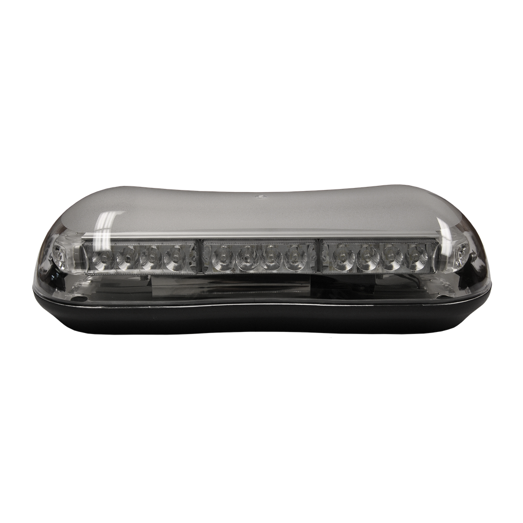 [E-280AC] 16.5" Amber LED Warning Light Bar Clear Dome/Clear Lens Permanent Mount