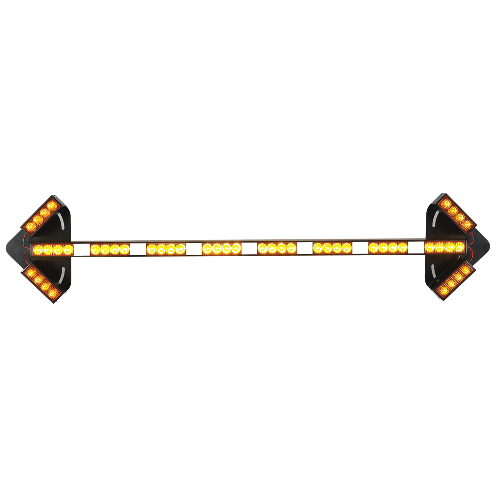 45" Amber LED Warning Light Set w/ Small Arrows - 8 Flash Patterns