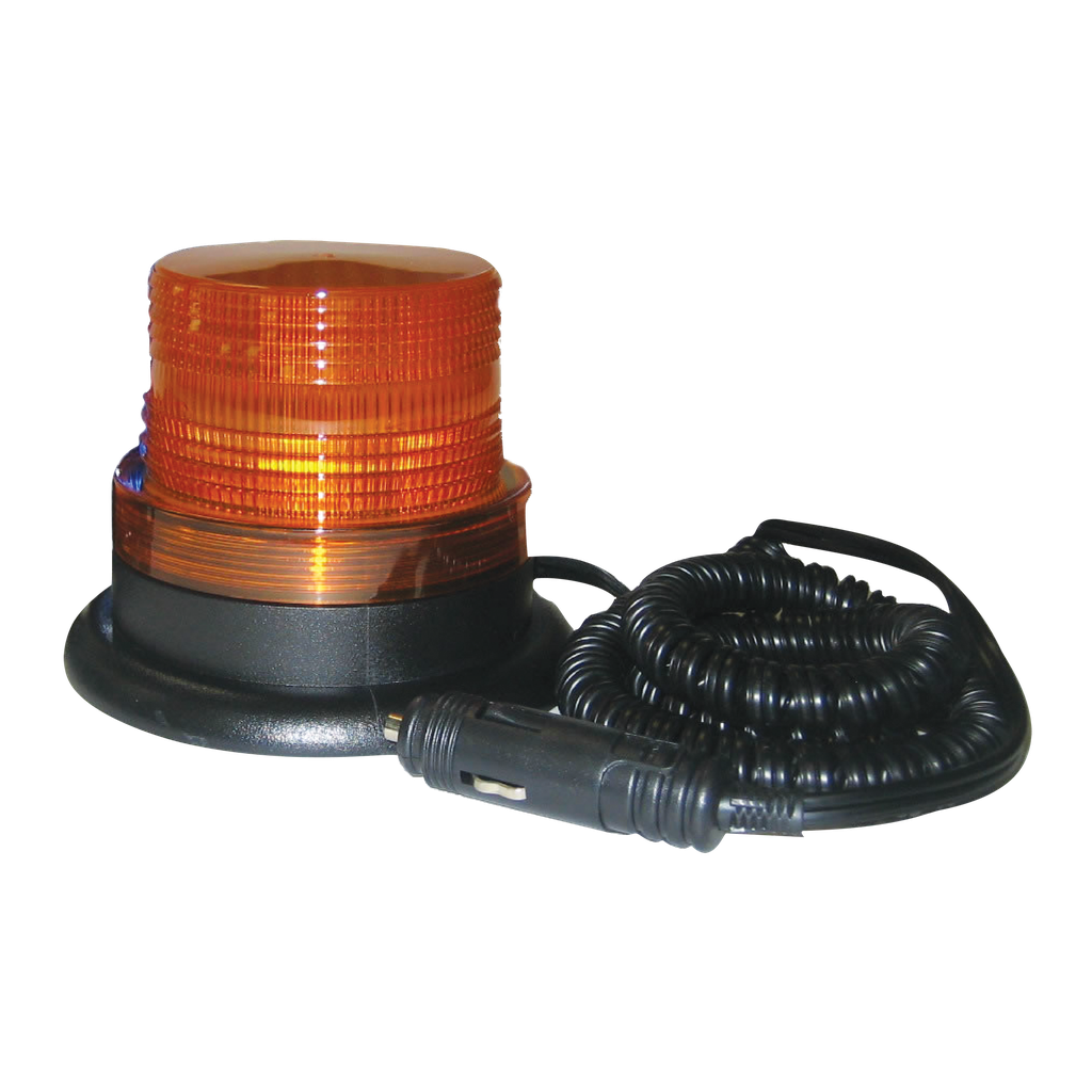 3.75" LED Beacon Quad Flash Amber Magnetic Mount