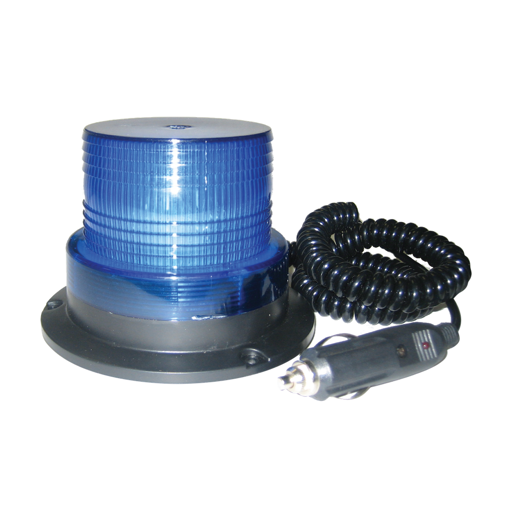 3.75" LED Beacon Quad Flash Blue Magnetic Mount