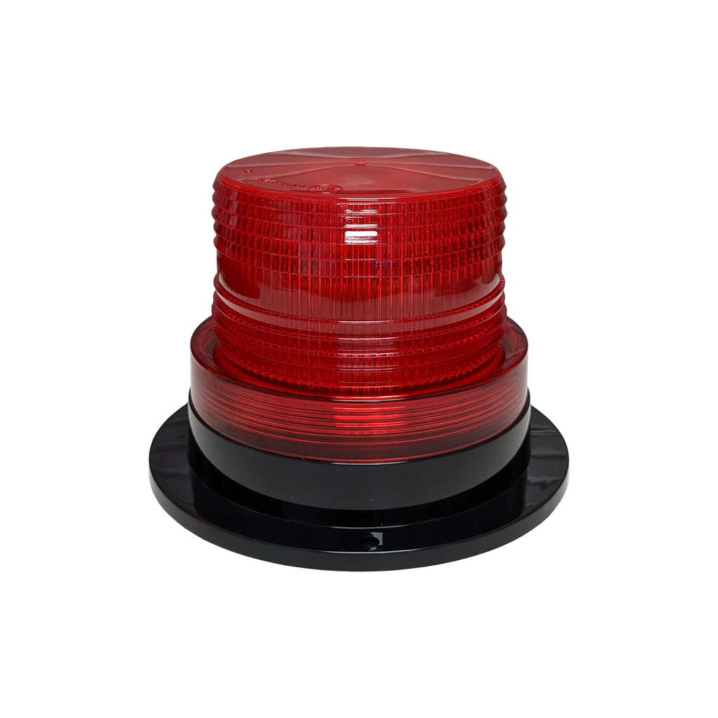 3.75" LED Beacon Rotating, Quad & Quint Flashes Red