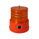 4.5" Battery Operated LED Beacon Quad Flash Amber Magnetic Mount