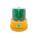 5" Battery Operated LED Beacon Steady On/Triple Flash Green Magnetic Mount
