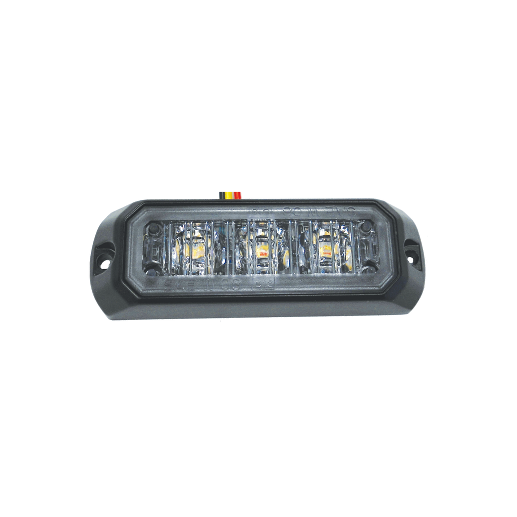 3.5" LED Warning Light 12-Pattern White