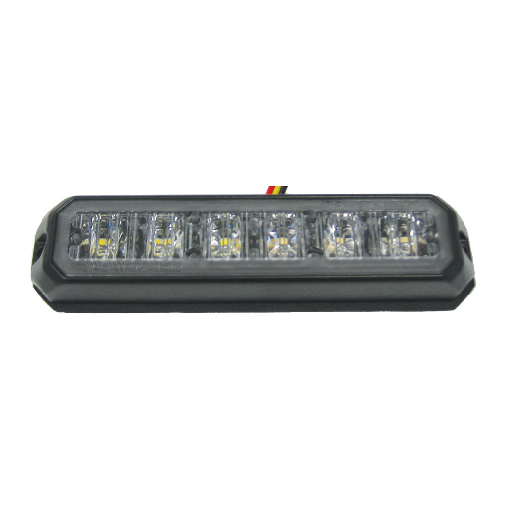 5" LED Warning Light 19-Pattern Amber/White