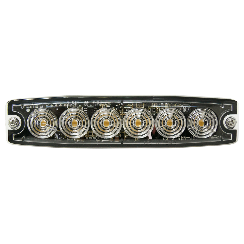 5" LED Warning Light 23-Pattern Red/Red