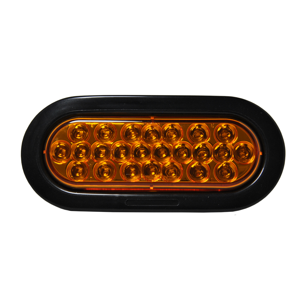 Oval LED Warning Light Kit Quad Flash Amber
