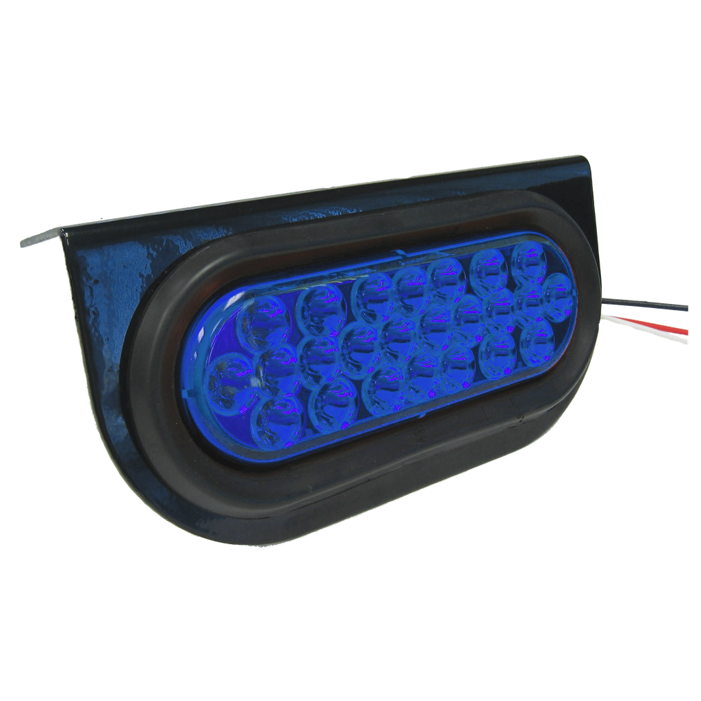 Oval LED Warning Light Kit Quad Flash Blue