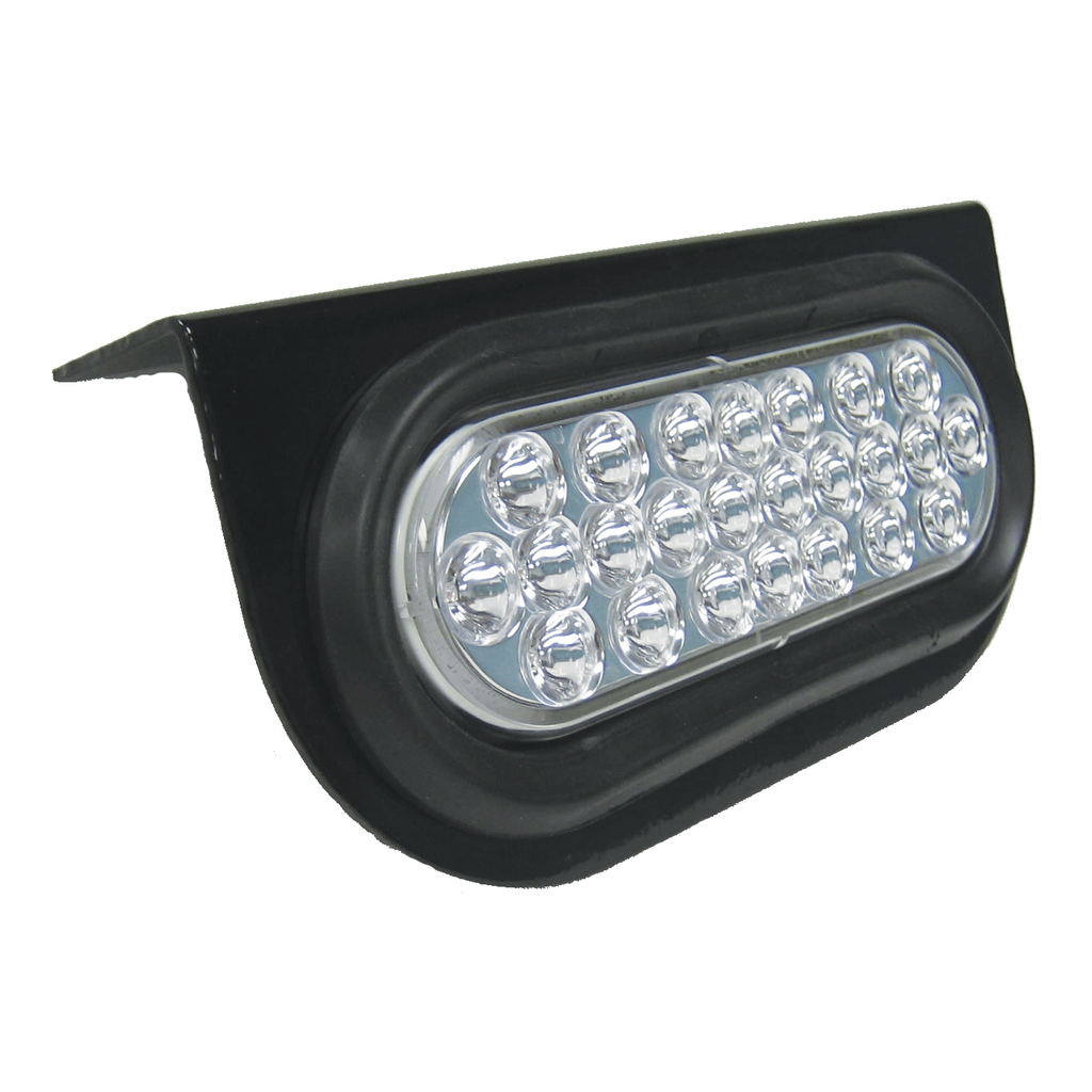 Oval LED Warning Light Kit Quad Flash Clear Lens Amber
