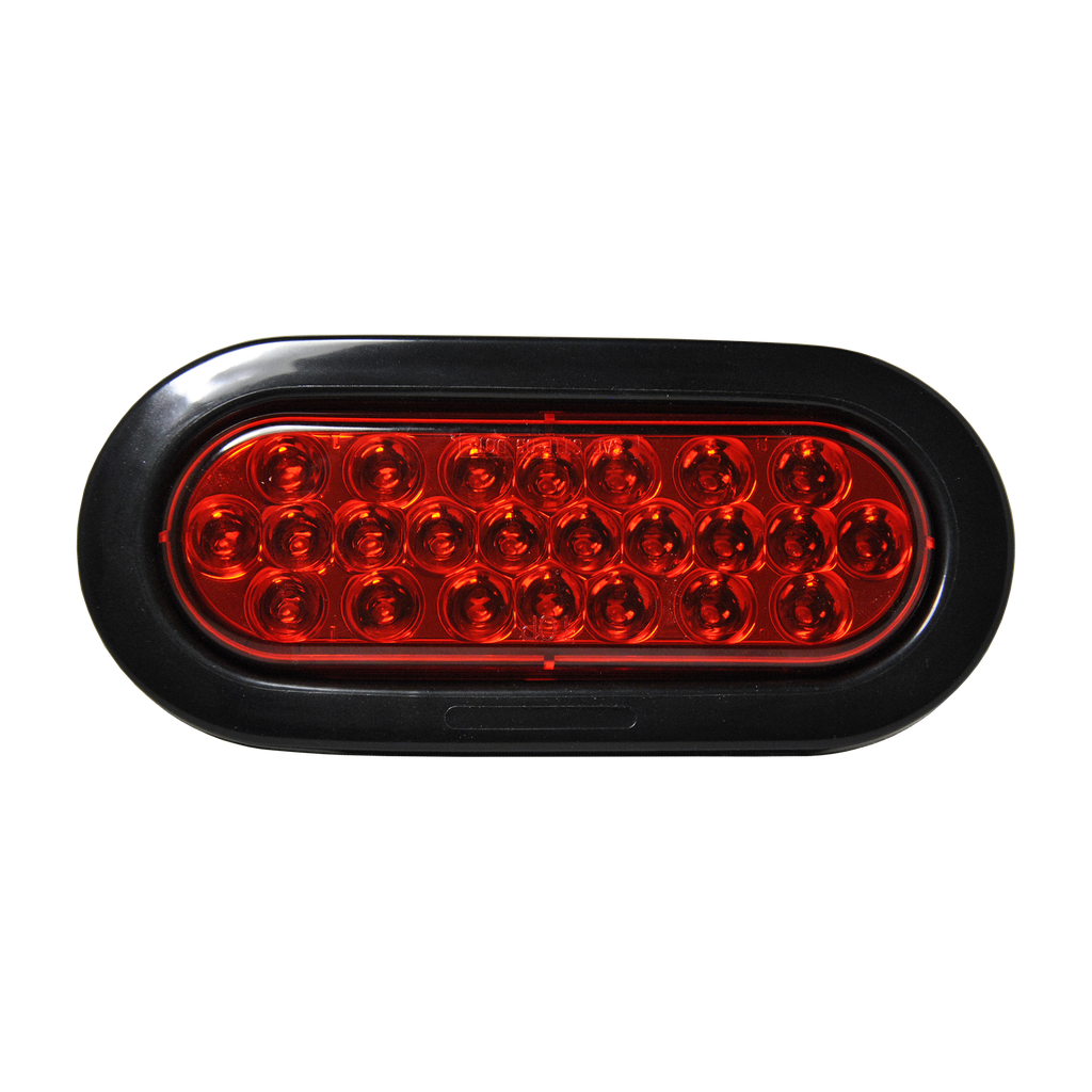 Oval LED Warning Light Kit Quad Flash Red
