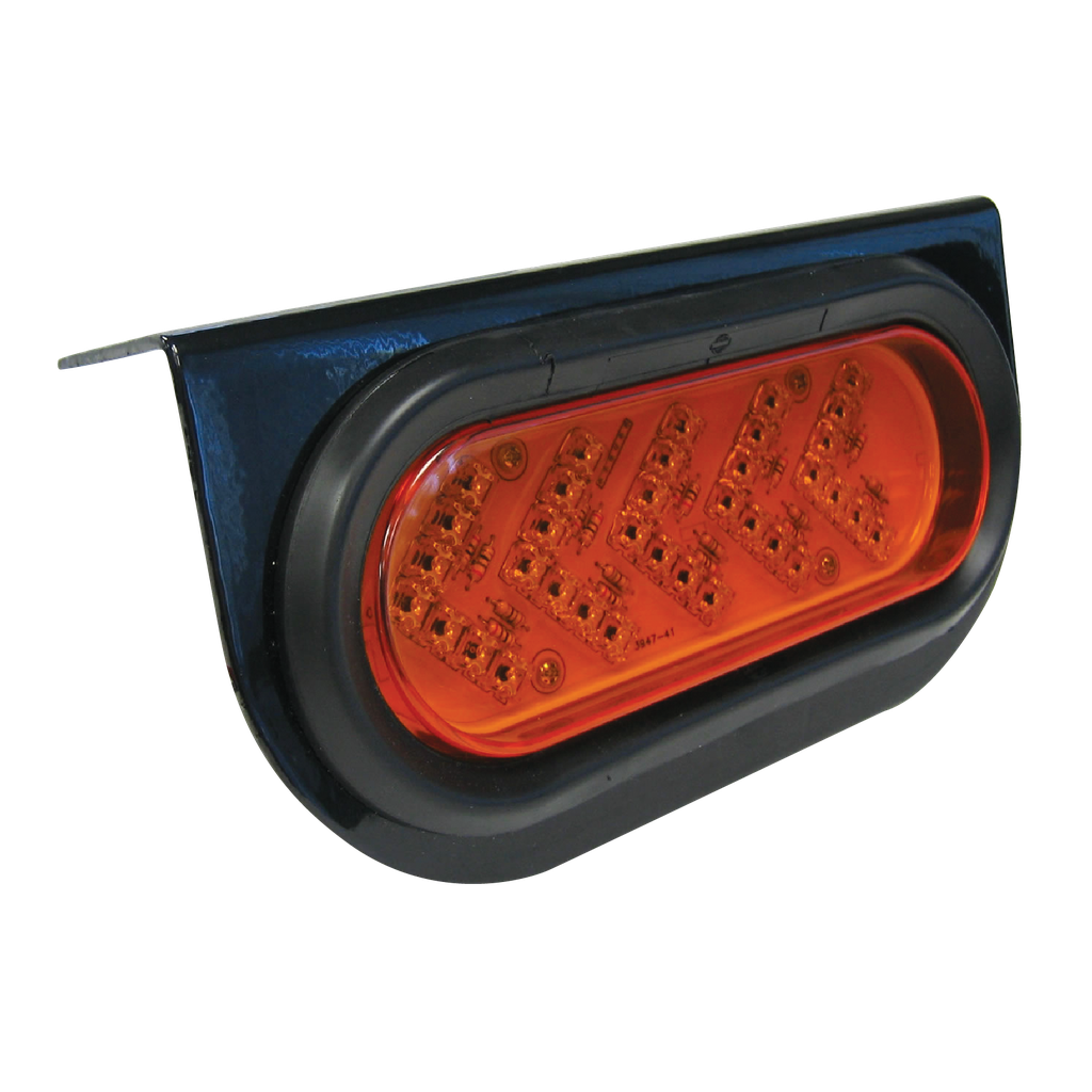 Oval LED Warning Light Kit Sequential Flash Amber