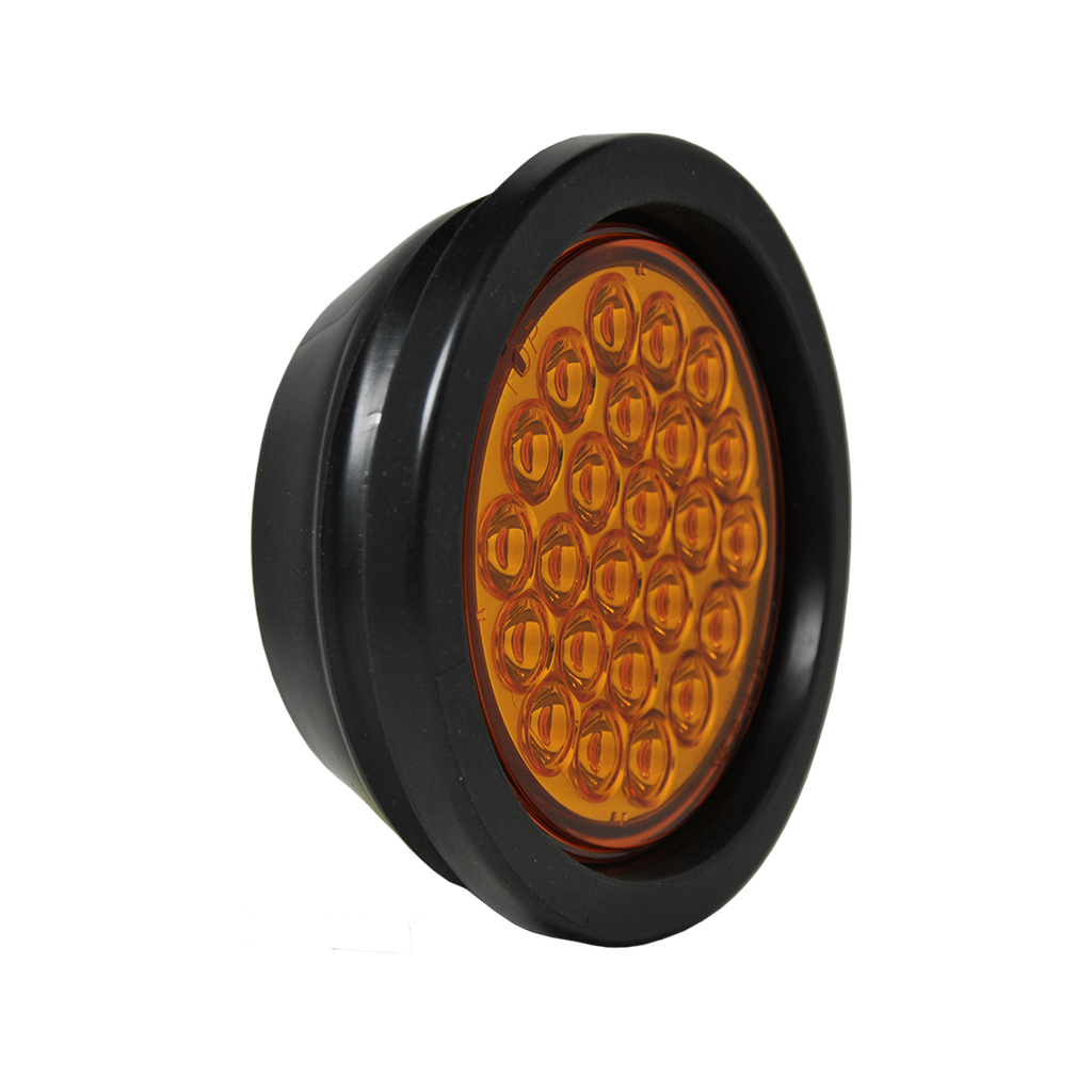 4" Rd LED Warning Light Kit Quad Flas Amber