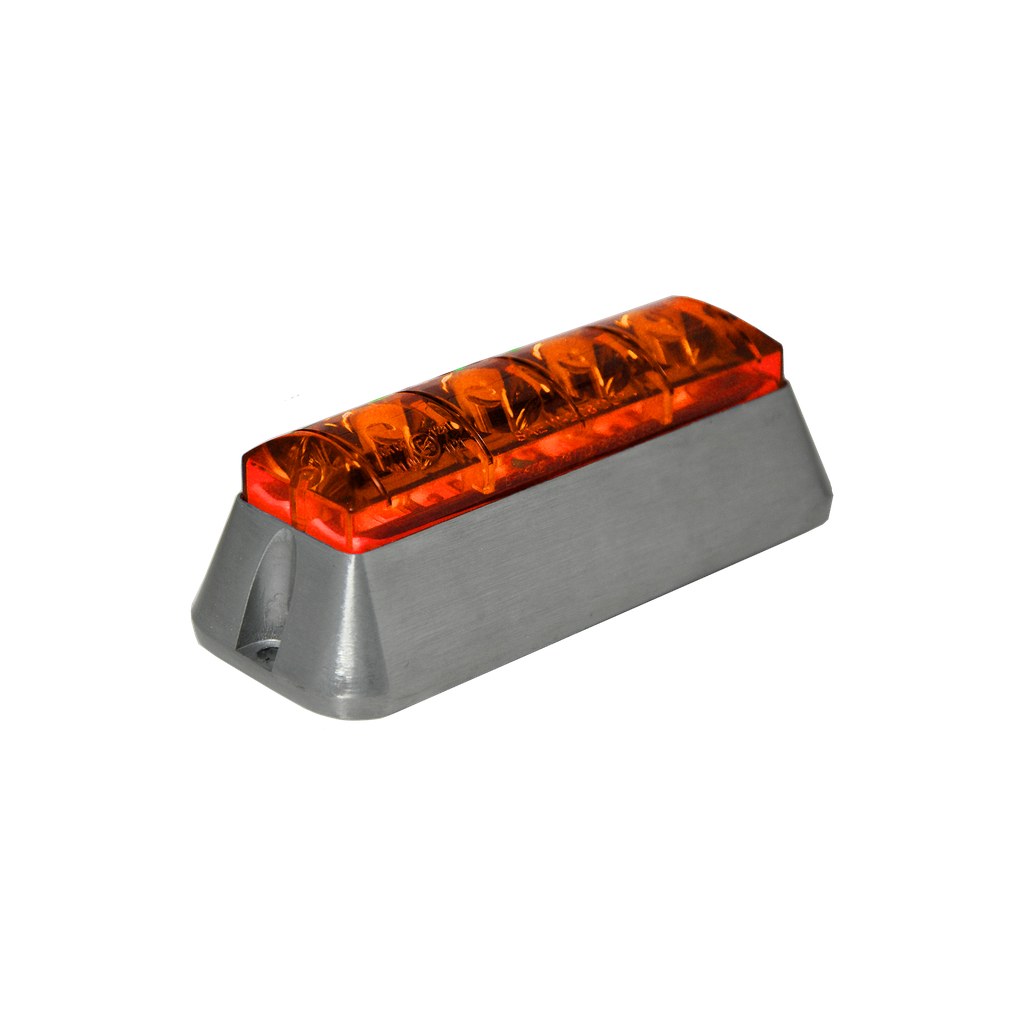 4.75" LED Warning Light Quad Flash Amber