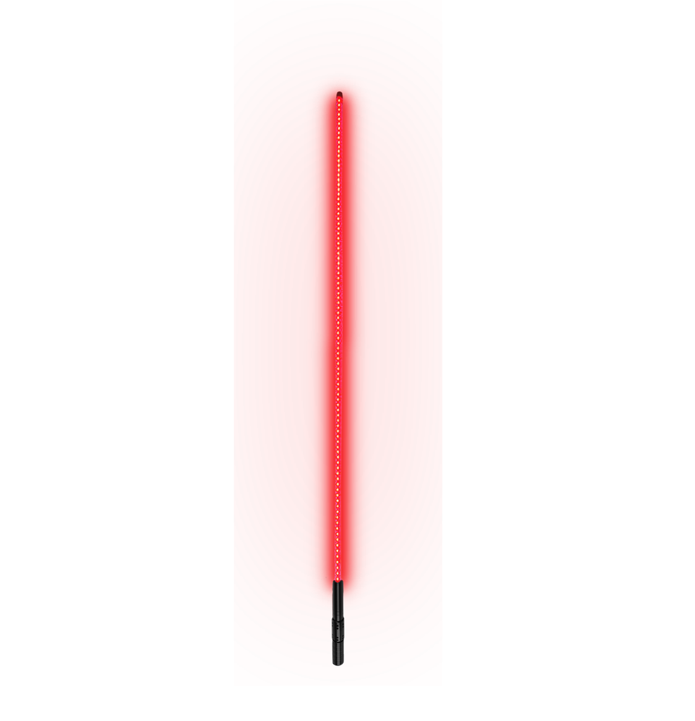 [EW2040R] 4 ft Fully Lit LED Whip Quick Disconnect Mount Steady Red