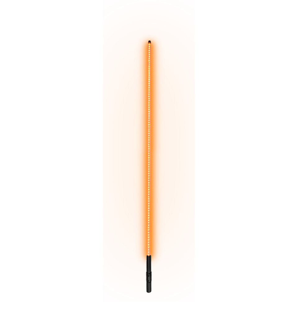 [EW2060A] 6 ft Fully Lit LED Whip Quick Disconnect Mount Steady Amber