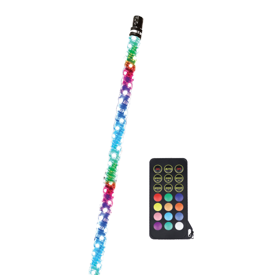 [EW3040RGB] 4 FOOT RGB FULLY LITE WHIP
