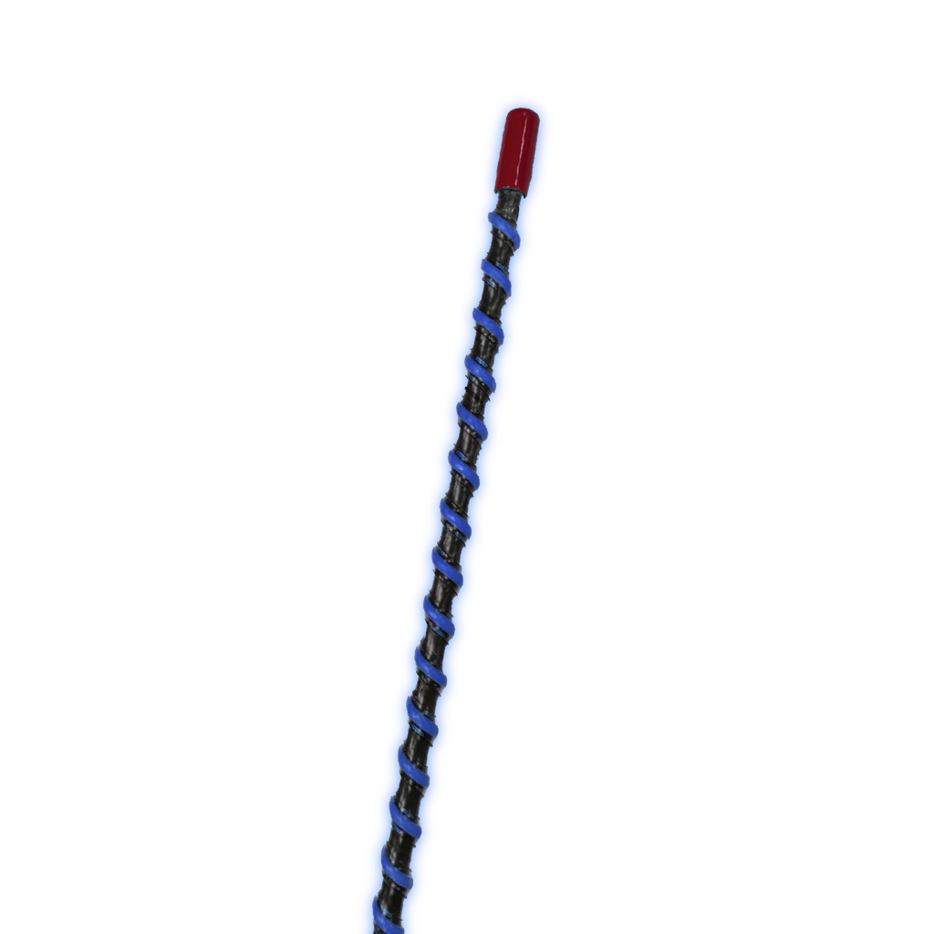 6 ft Fully Lit COB LED Whip Quick Disconnect Mount Steady Blue