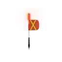 3 ft Top LED Light Whip Quick Disconnect Spring Mount Flag Steady Amber/Red