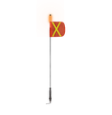 10 ft Top LED Light Whip Quick Disconnect Spring Mount Flag Flashing Amber