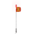 10 ft Top LED Light Whip Quick Disconnect Spring Mount Flag Flashing Red