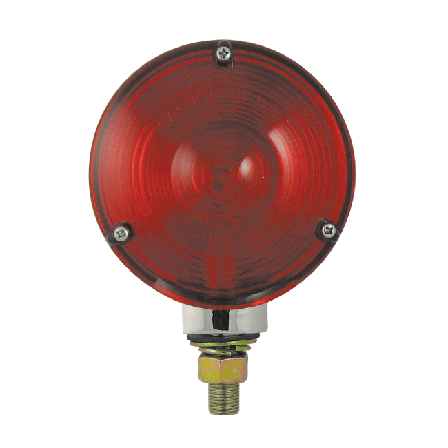 Round Fender Mt 1157 Bulb Red Chrome Die Cast Base