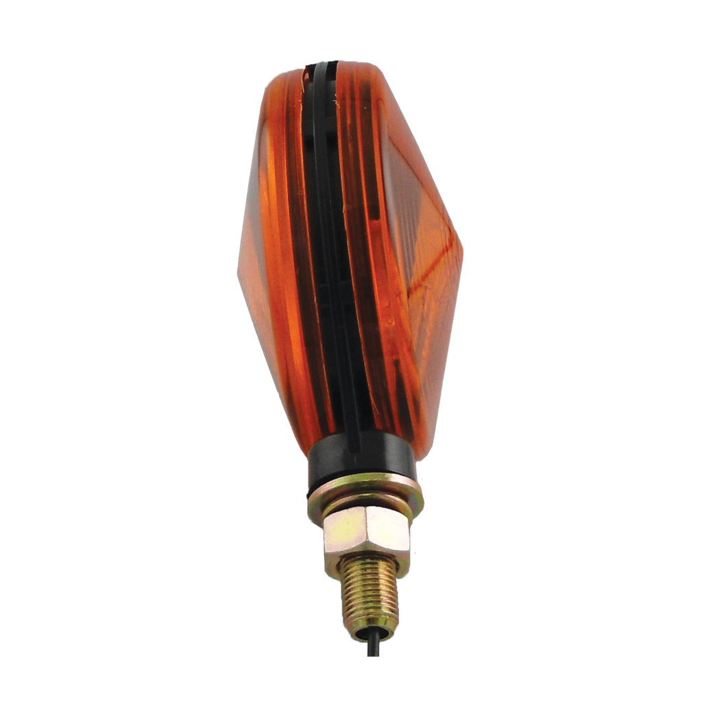 [FM4402AAP] Round Fender Mt 1157 Bulb Amber/Amber Black ABS Base