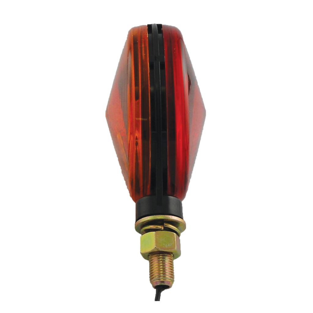 [FM4402RAP] Round Fender Mt 1157 Bulb Red/Amber Black ABS Base