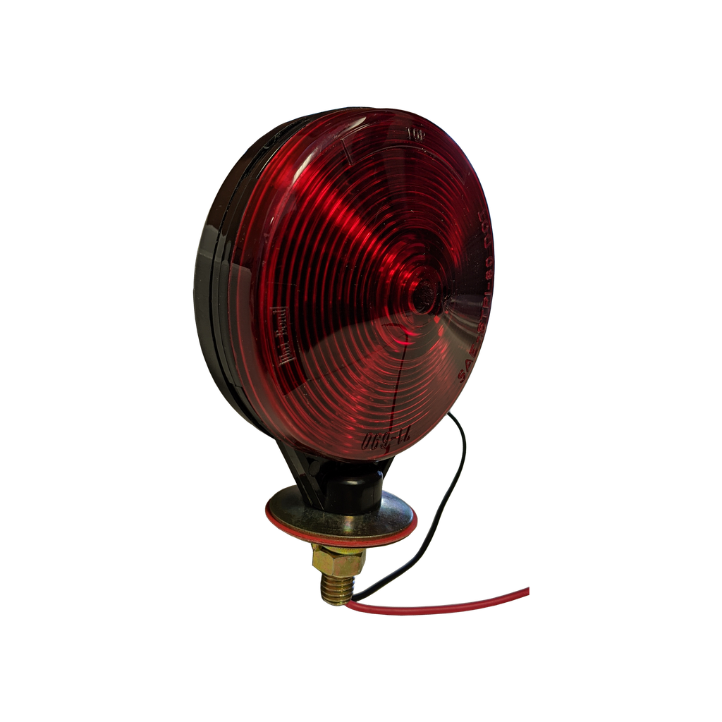 [FM4402RP] Round Fender Mount 1157 Bulb Red Black ABS Base