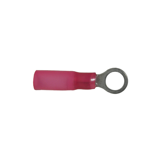 Heat Shrinkable Ring Terminals Red 20-18 Ga Stud 10 - 10/pack