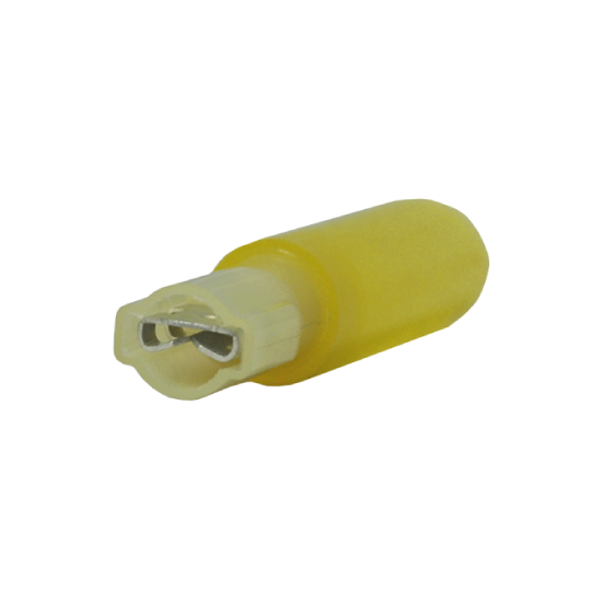 Heat Shrinkable Slide Connectors Female Yellow 0.25" Tab 12-10 Ga - 25/pack