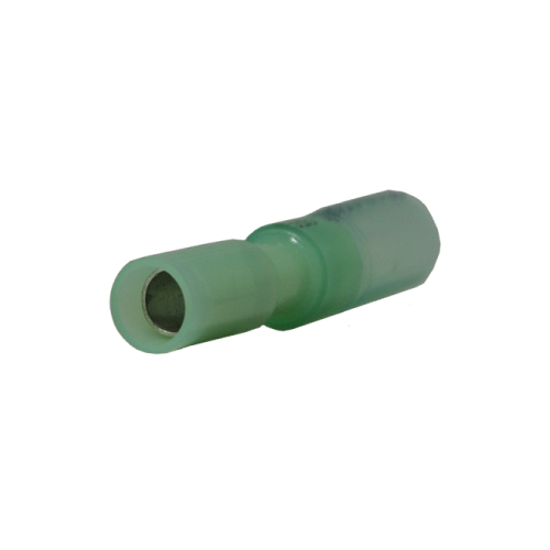 Heat Shrinkable Bullet Connectors Female Blue 0.176" 16-14 Ga - 50/pack