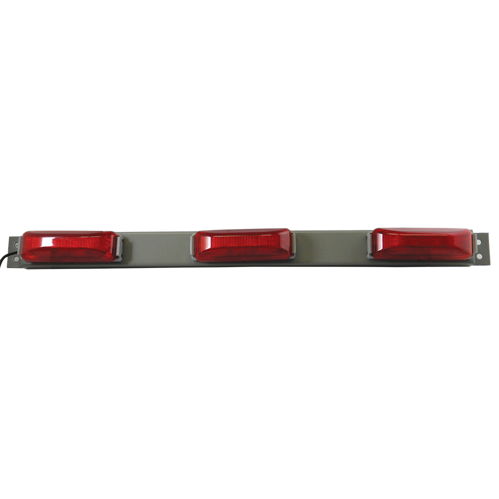 [LBL1042-4RP] 3 Red Lamps (LED1040-4R) on 20" Gray Steel Frame