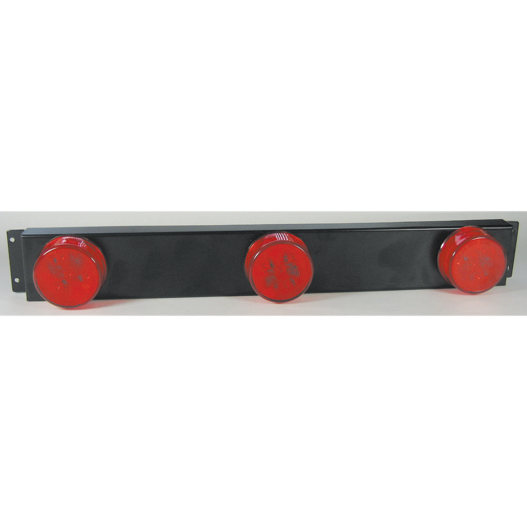[LBL2000RP] 3 Red Lamps (LED2000-4R) on 16" Black Steel Frame