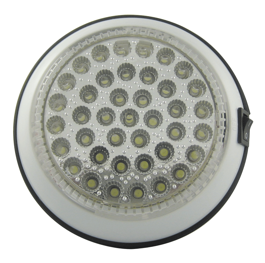 [LDL6000CP] LED 6" Rd White Utility/Dome Lamp On/Off Switch - 40-dio