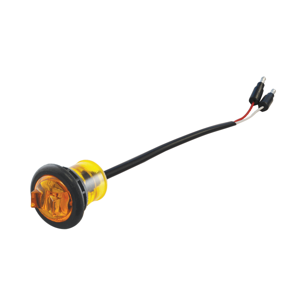 [LED0711AP] LED Compact Side Marker Lamp w/ Grommet & 0.18 Bullets Amber